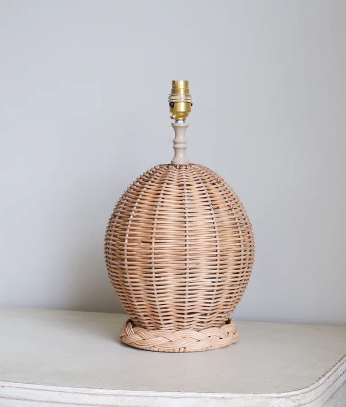 Rattan Small Ball Lamp Base | Patton House