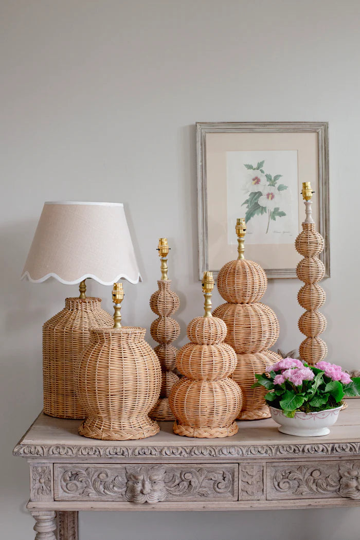 Rattan Milk Churn Lamp Base in Natural | Patton House