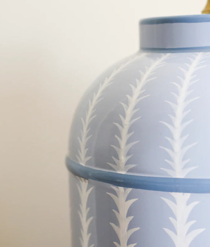 Blue & White Fern Design Lamp base  | Patton House
