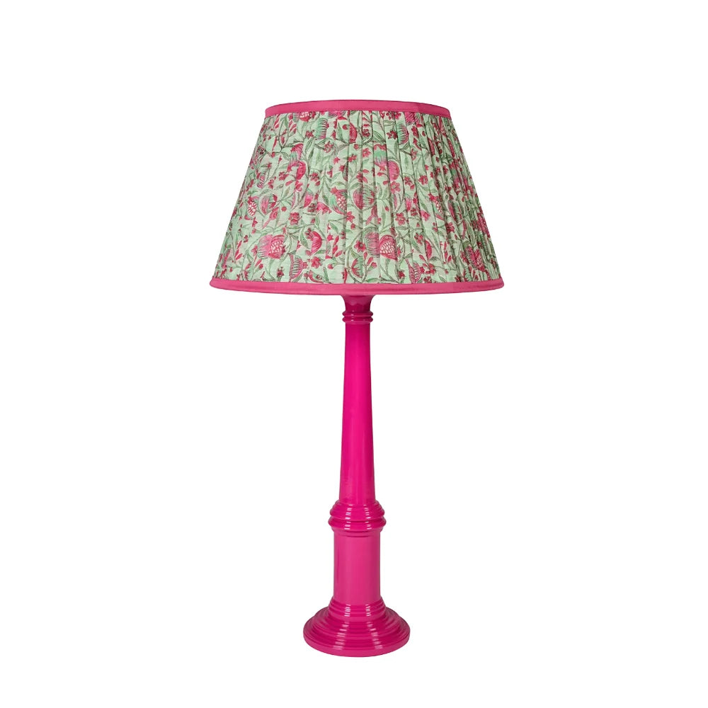 Green and Pink Floral Gathered Empire Lampshade | Kelling Home