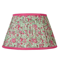 Green and Pink Floral Gathered Empire Lampshade | Kelling Home
