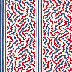 Twist & Stripe | Red and Blue Wallpaper | Mews Furnishings