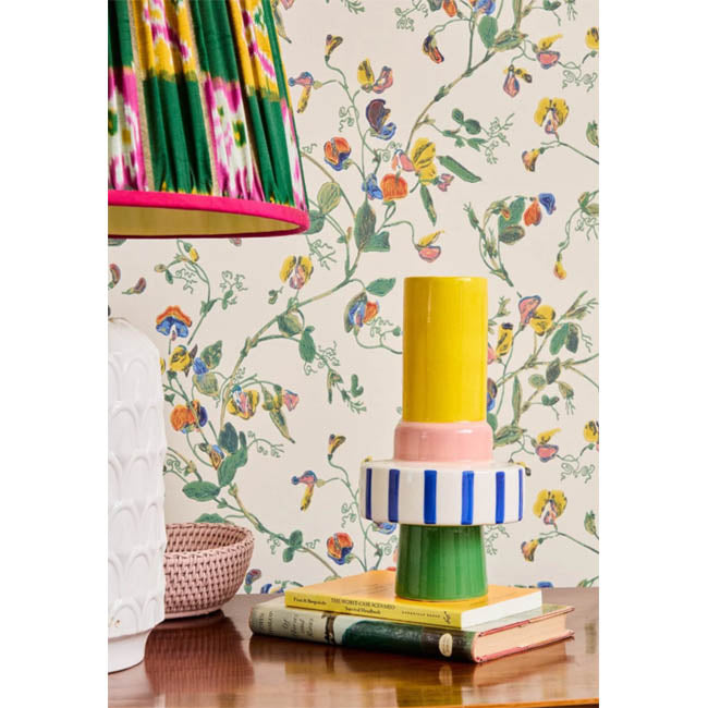 Striped Bud Vase | Blue, Green, Yellow & Pink I Casa JJ