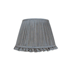 Blue Check Empire Lampshaded with Frill | Rosana Lonsdale