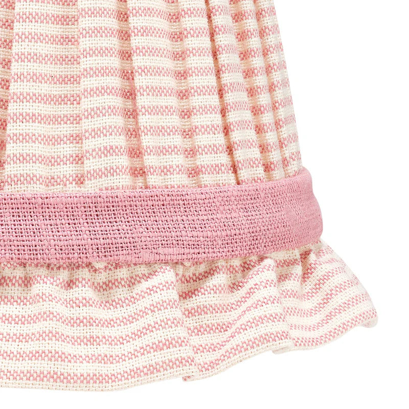 Pink Striped Empire Lampshade with Frill | Rosana Lonsdale