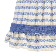 Blue Striped Empire Lampshade with Frill | Rosana Lonsdale