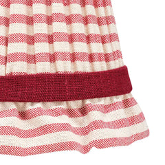 Red Striped Empire Lampshade with Frill | Rosana Lonsdale