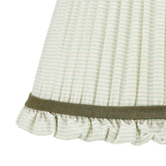 Green Striped Empire Lampshade with Frill | Rosana Lonsdale