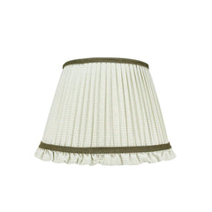 Green Striped Empire Lampshade with Frill | Rosana Lonsdale