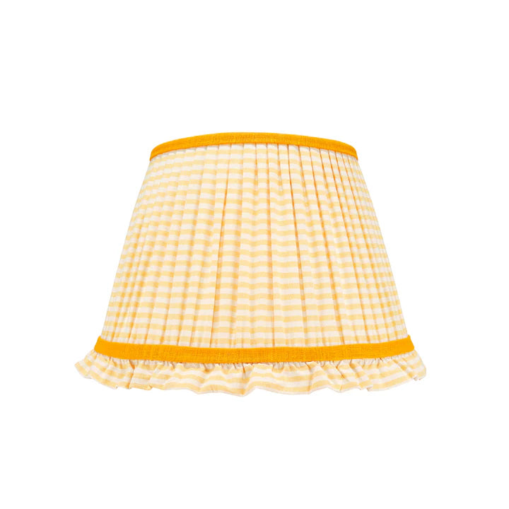 Yellow Striped Empire Lampshade with Frill | Rosana Lonsdale