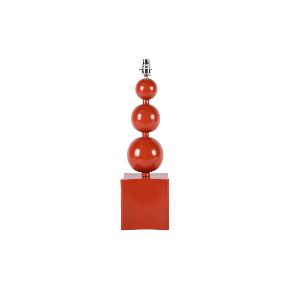 Triple Ball Table Lamp with High Gloss Finish | Orange | Kelling Home