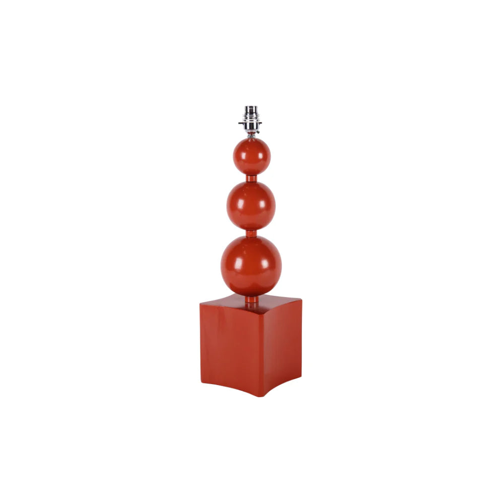 Triple Ball Table Lamp with High Gloss Finish | Orange | Kelling Home