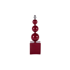 Triple Ball Table Lamp with High Gloss Finish | Burgundy | Kelling Home