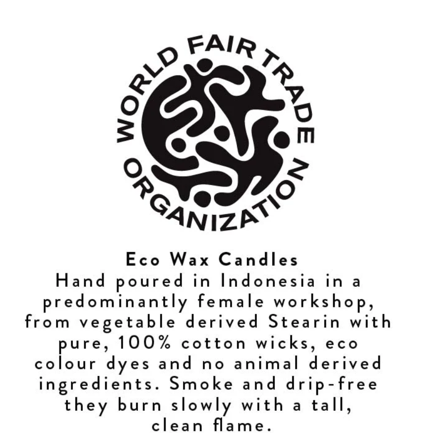 British Colour Standard Striped Pink & Grey Eco Dinner Candles, 6 per pack