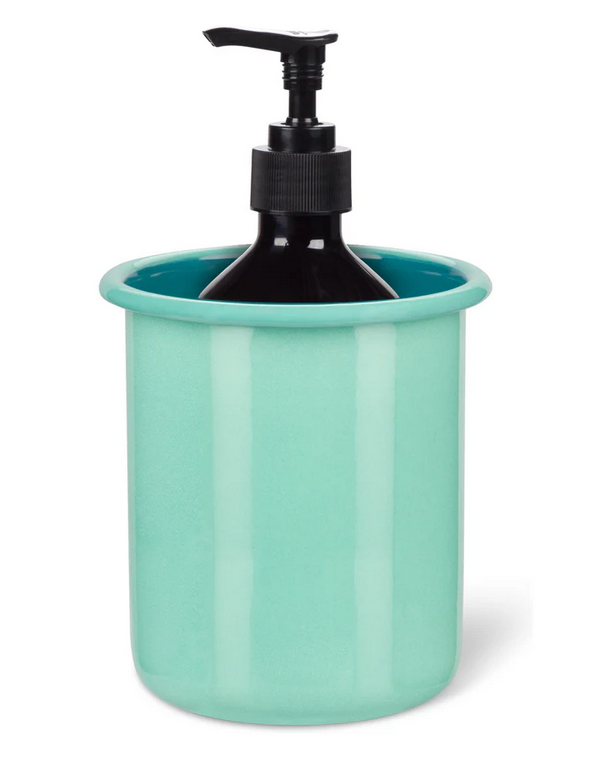 Enamel Utensil Holder in Eau De Nil / Petrol Blue, British Colour Standard