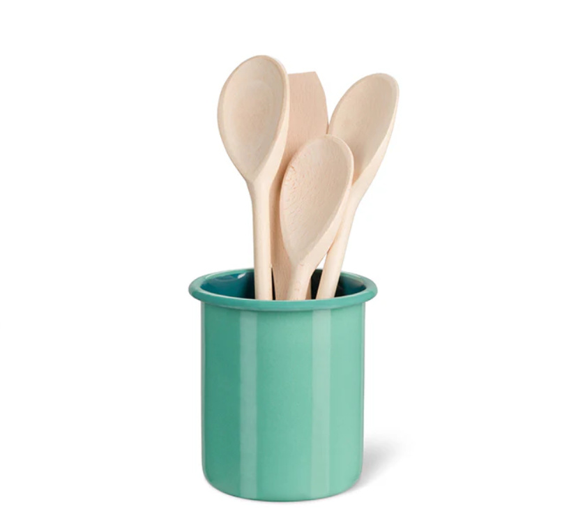 Enamel Utensil Holder in Eau De Nil / Petrol Blue, British Colour Standard