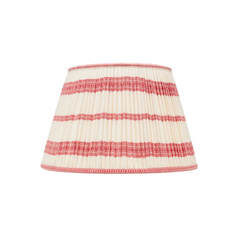 Rosana Lonsdale Embroided Red Striped Gathered Straight Empire Lampshade