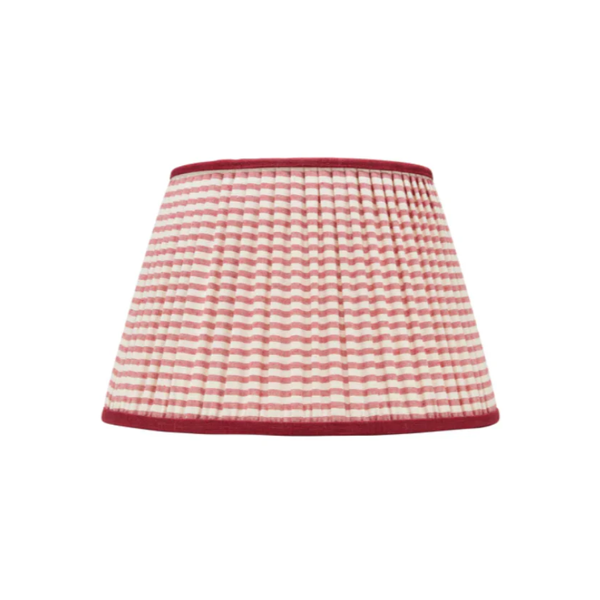 Rosana Lonsdale Red & Cream Striped Gathered Straight Empire Lampshade