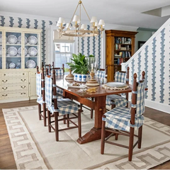 Greek Key Design Handwoven Rug | Cream & Taupe | Jennifer Manners x Salvesen Graham 