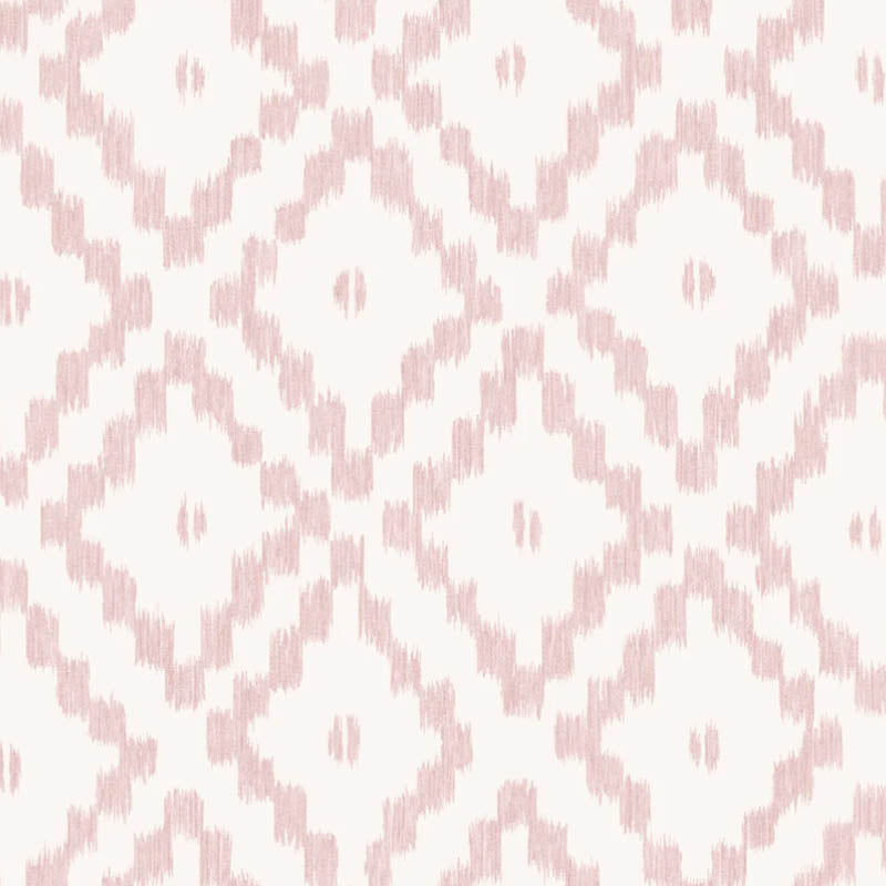 Serra Sol Pink Wallpaper | Ikat Chevron | Mews Furnishings