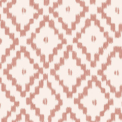 Serra Sol Terracotta Wallpaper | Ikat Chevron | Mews Furnishings