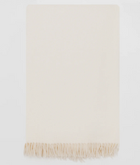 Large Ivory Throw | Merino Wool | Isle Mill | Clove Snowcap