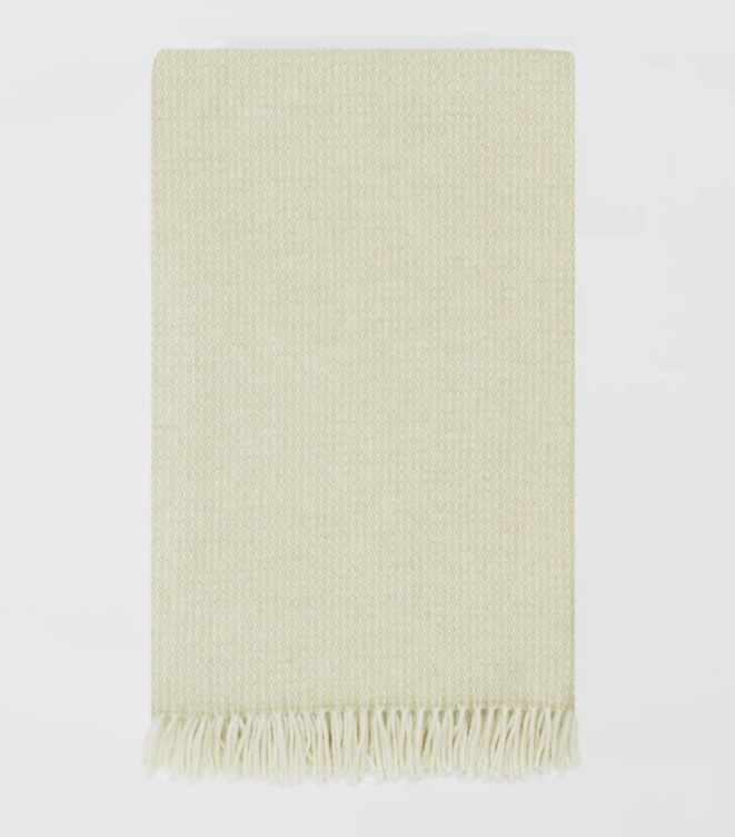 Large Green Throw | Merino Wool | Isle Mill | Clove Moss