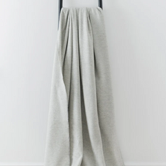 Large Light Grey Throw | Merino Wool | Isle Mill | Clove Silver