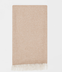 Large Natural Throw | Merino Wool | Isle Mill | Clove Vicuna
