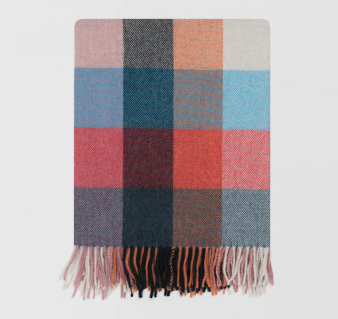 Large Ivory Throw | Merino Wool | Isle Mill | Clove Snowcap