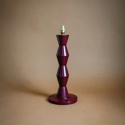 Fitz Burgundy Silk Striped Lampshade | Tinker & Tallulah