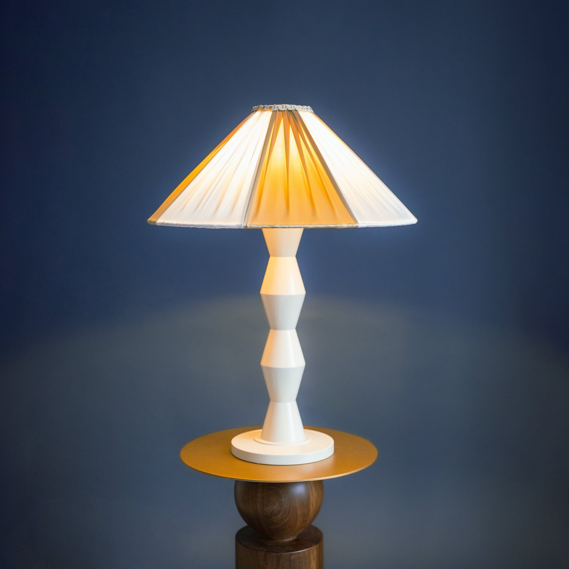 Fitz Ivory & Taupe Silk Striped Lampshade | Tinker & Tallulah