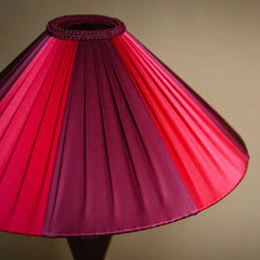 Fitz Burgundy Silk Striped Lampshade | Tinker & Tallulah