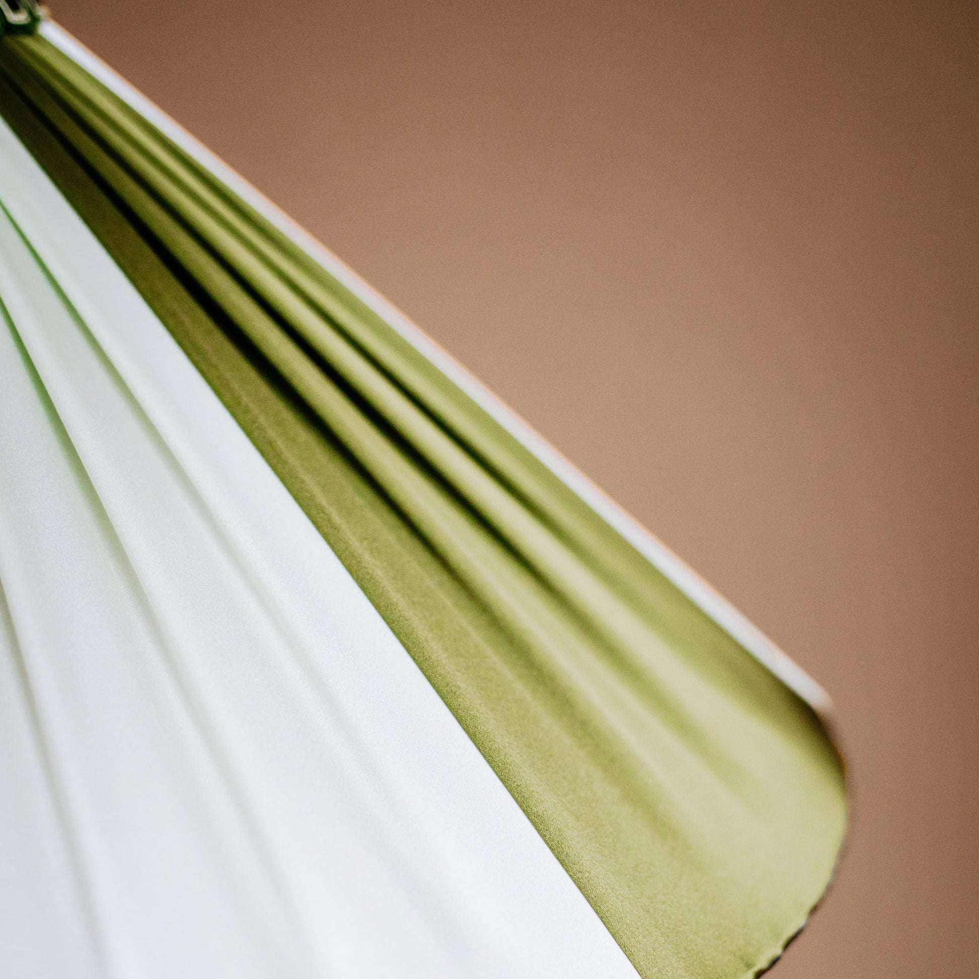 Fitz Pleated Empire Lampshade | Striped Olive Green & Ivory