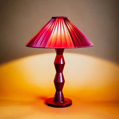Fitz Burgundy Silk Striped Lampshade | Tinker & Tallulah