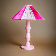 Fitz Pink & Ivory Silk Striped Lampshade | Tinker & Tallulah