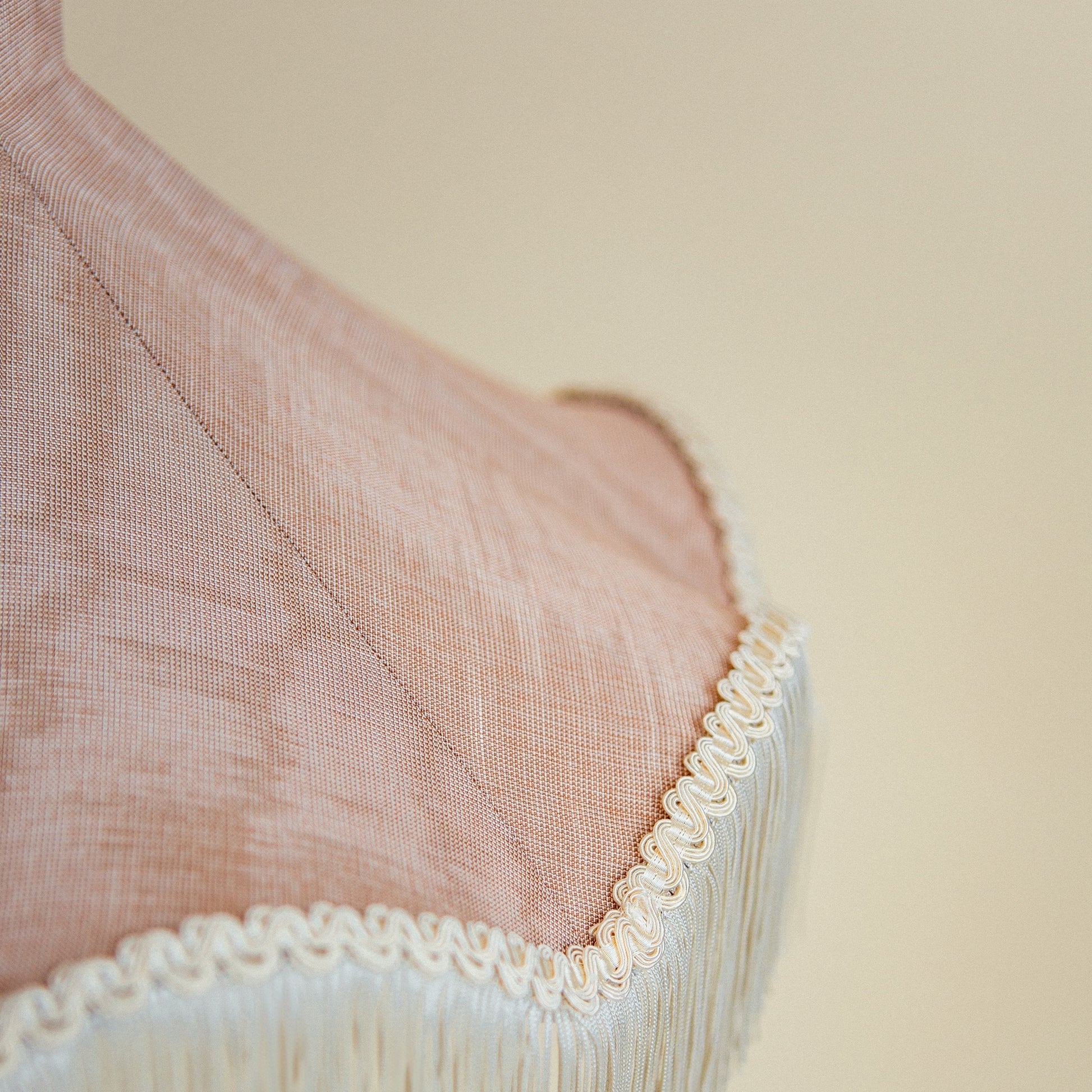 Moiré Fringed Lampshade with Tassels  | Blush Pink | Tinker & Tallulah