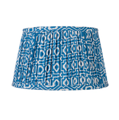 Hand-pleated Blue Alotablots Lampshade | Kelling Home