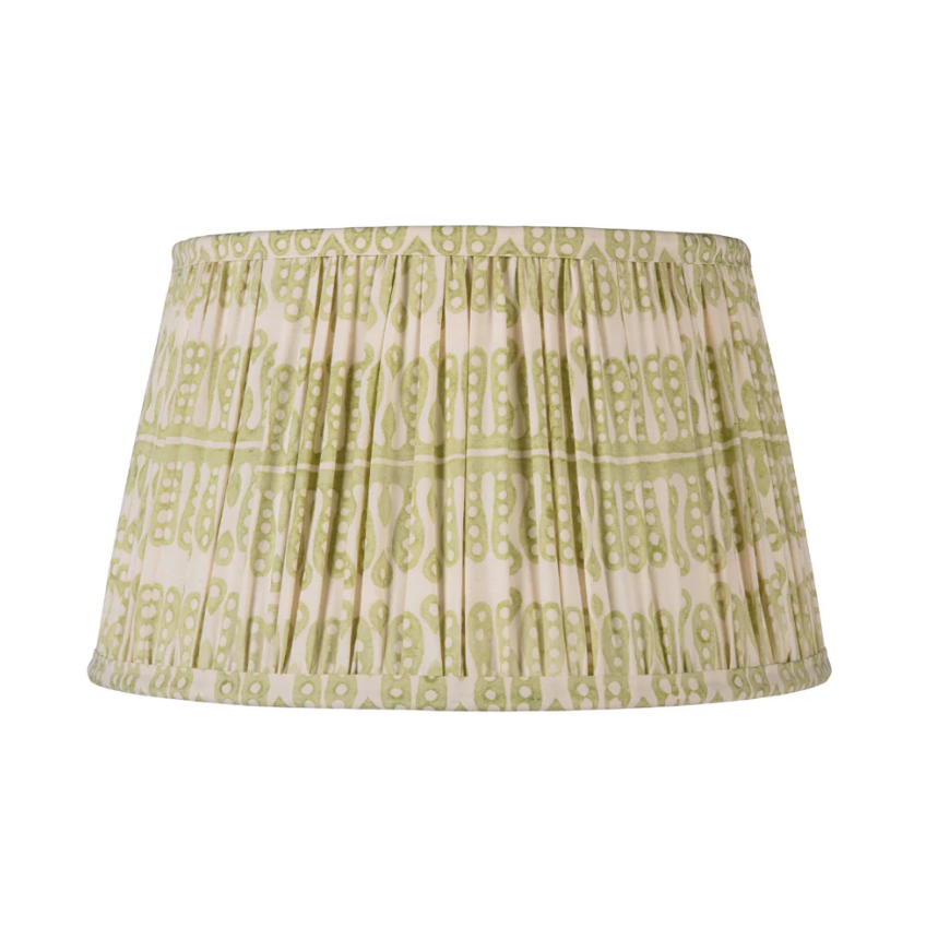 Hand-pleated Light Green Hearts and Minds Lampshade | Kelling Home