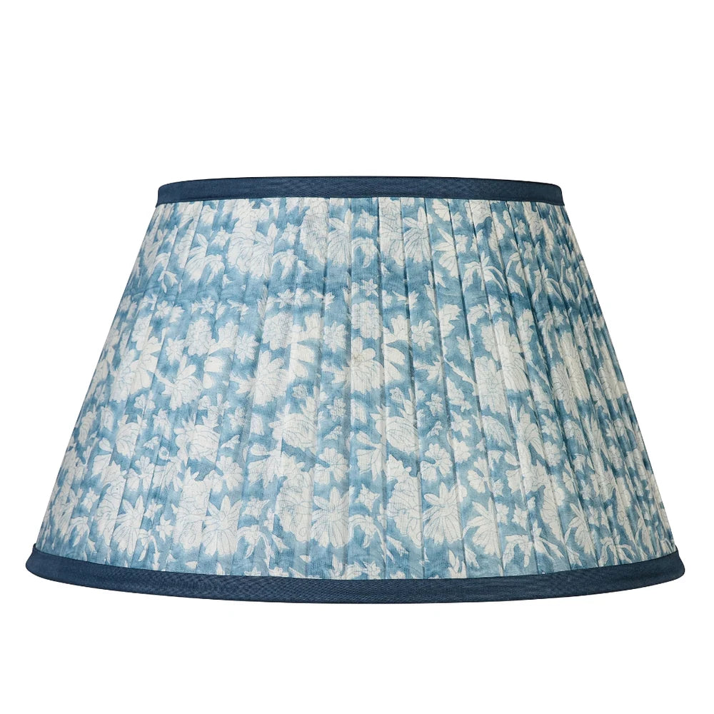 Blue Floral Gathered Empire Lampshade| Kelling Home