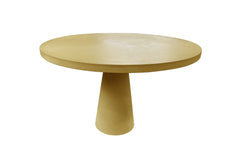 Solid Concrete Round Garden Table- Sunflower Yellow
