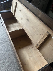 Antique Box Settle with Original Grain Paint