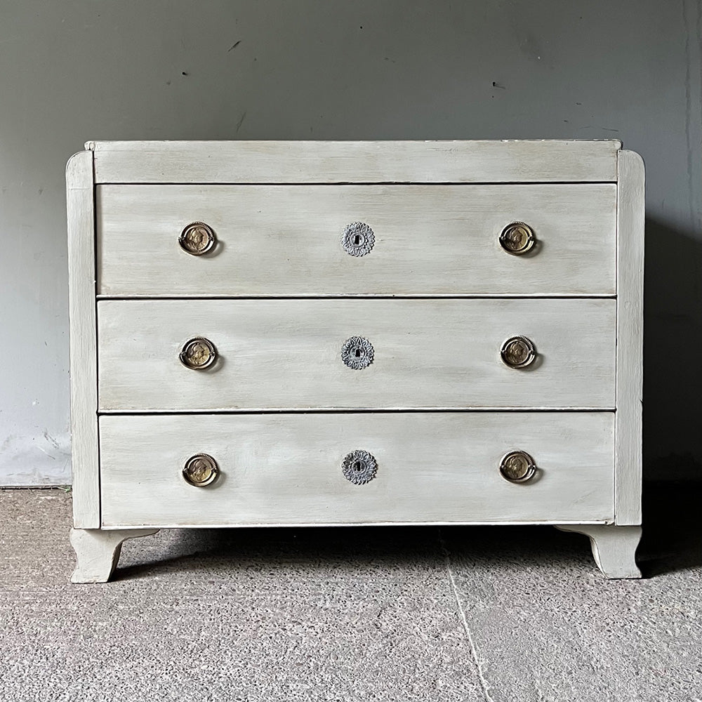 Rare Large Folk Painted Pine Commode