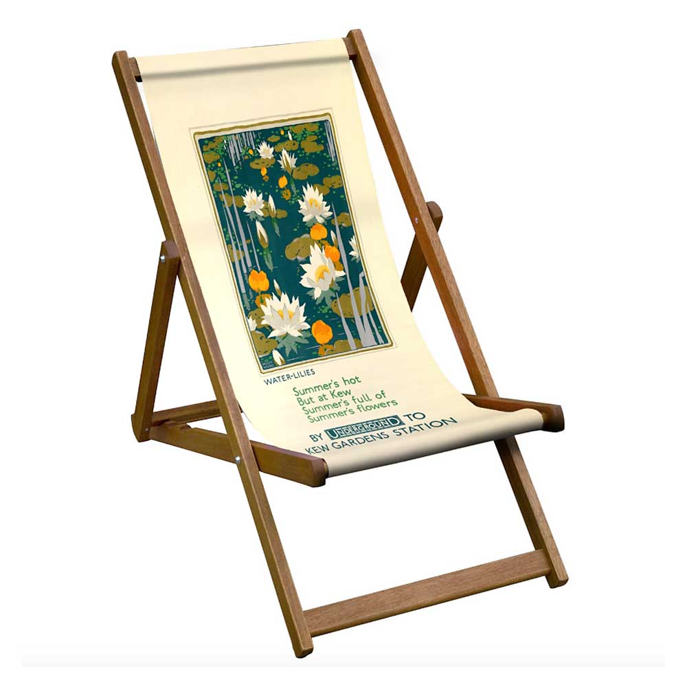 Vintage Style Deckchair with Bumble Bee Design Sling