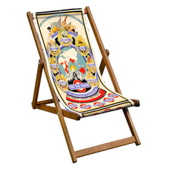 Vintage Style Deckchair with Bumble Bee Design Sling