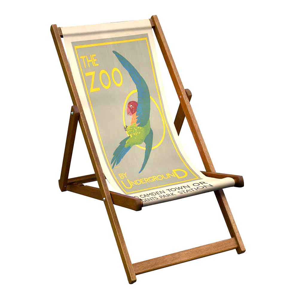 Vintage Style Deckchair with Bumble Bee Design Sling