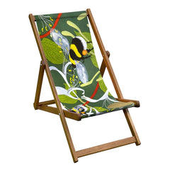 Vintage Style Deckchair with Bumble Bee Design Sling