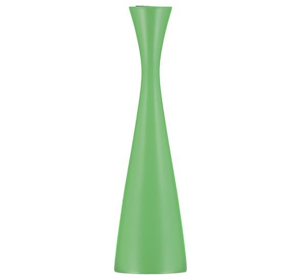 Handcrafted Wooden Candleholder In Porcelain Green