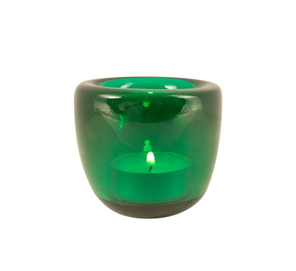 Handmade Tea Light Holders in Peacock Green