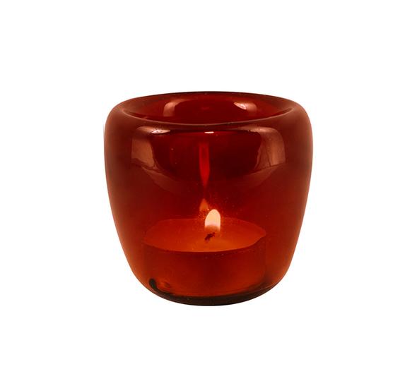 Handmade Tea Light Holders in Spanish Orange